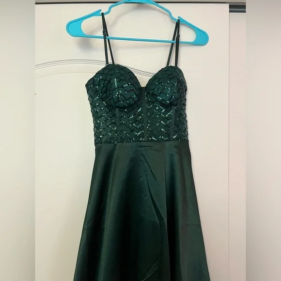 slim fit dress slacks Formal Green Lace Short Homecoming Dresses Graduation Dress Green / US6